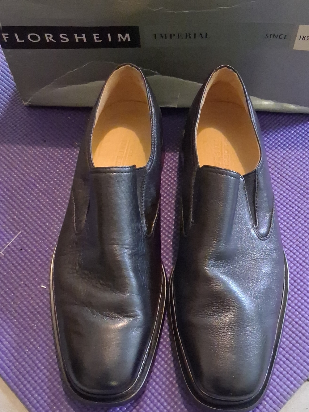 Florsheim Men’s Black Leather Slip-On Loafers